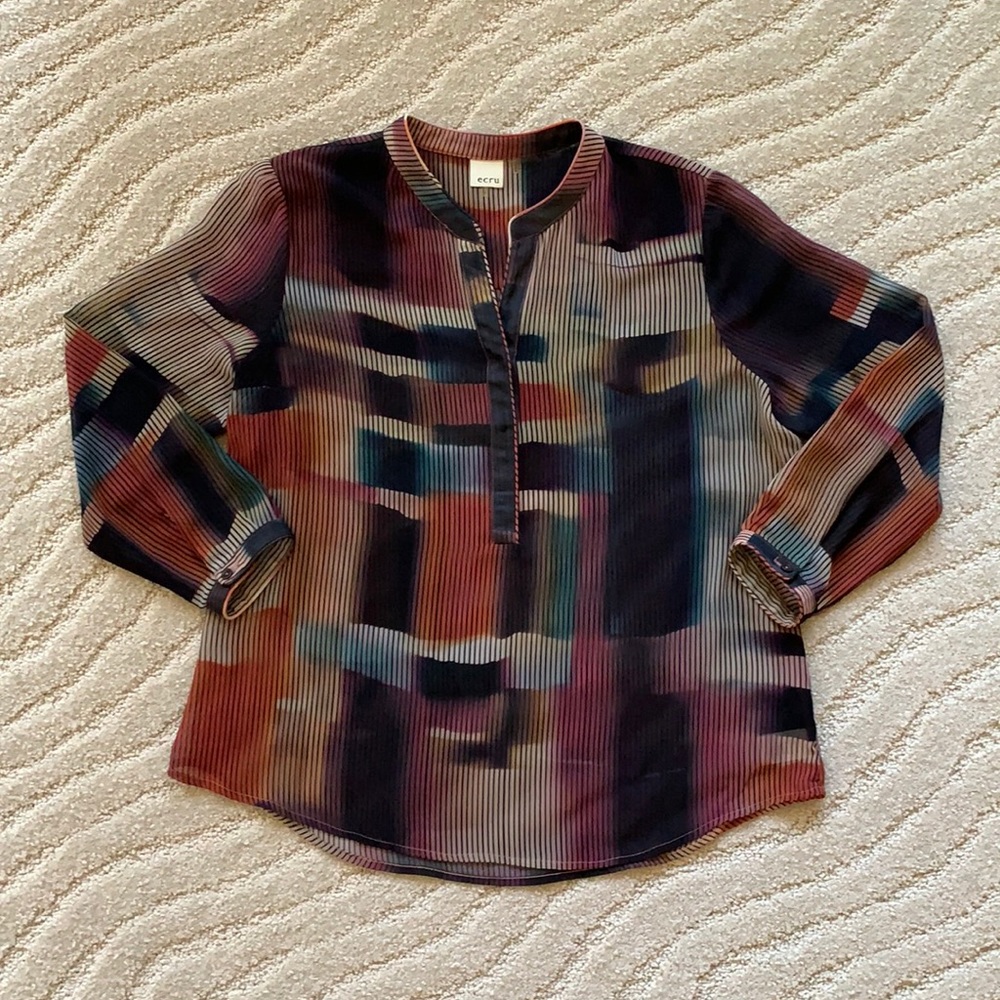 Ecru Printed Blouse